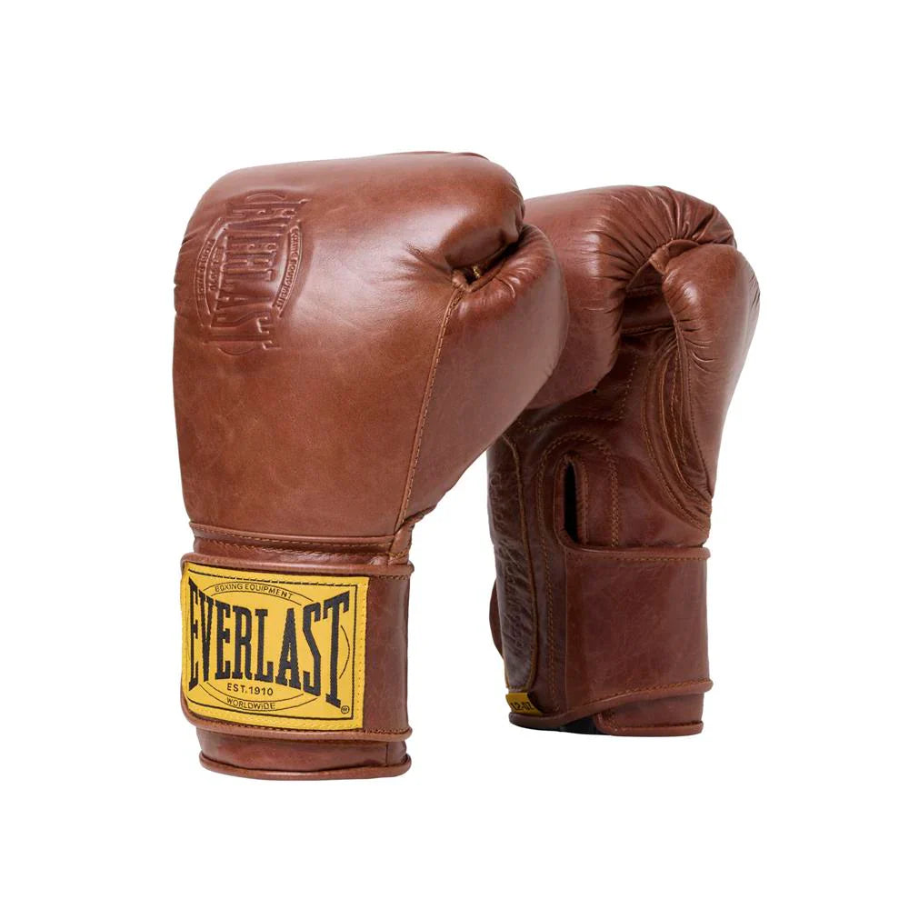 Everlast 1910 Pro Boxing Gloves - Hook & Loop - Brown