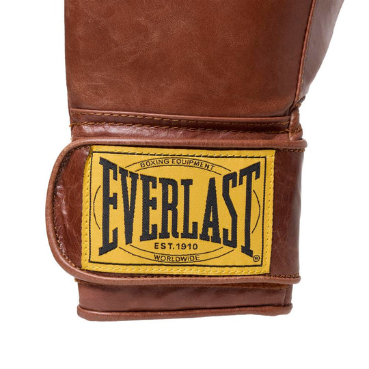 Everlast 1910 Pro Boxing Gloves - Hook & Loop - Brown