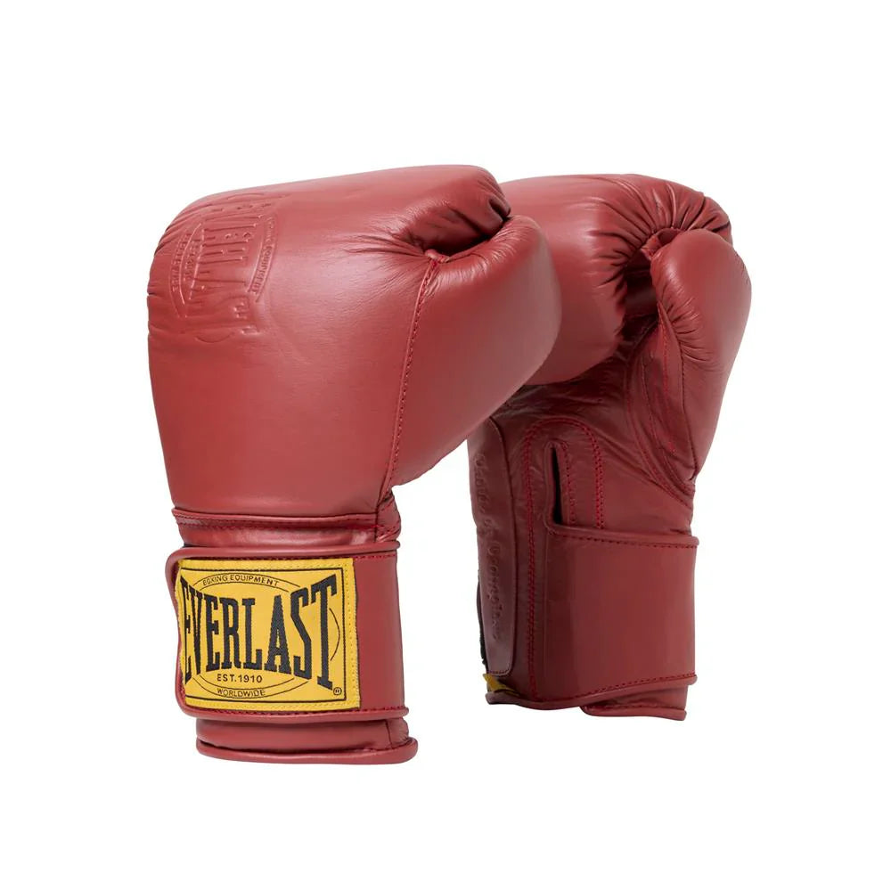 Everlast 1910 Pro Boxing Gloves - Hook & Loop - Red