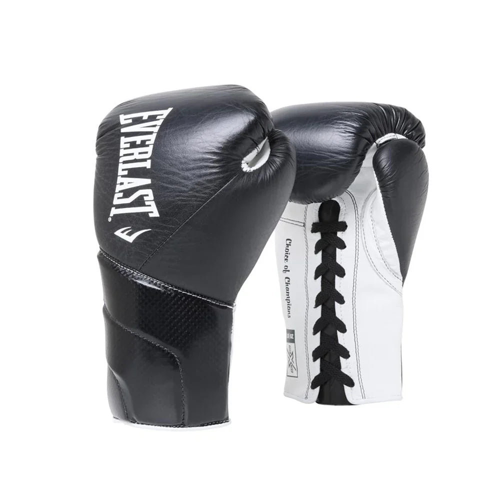 Everlast Protex Fight Gloves - Lace Up - Black/White