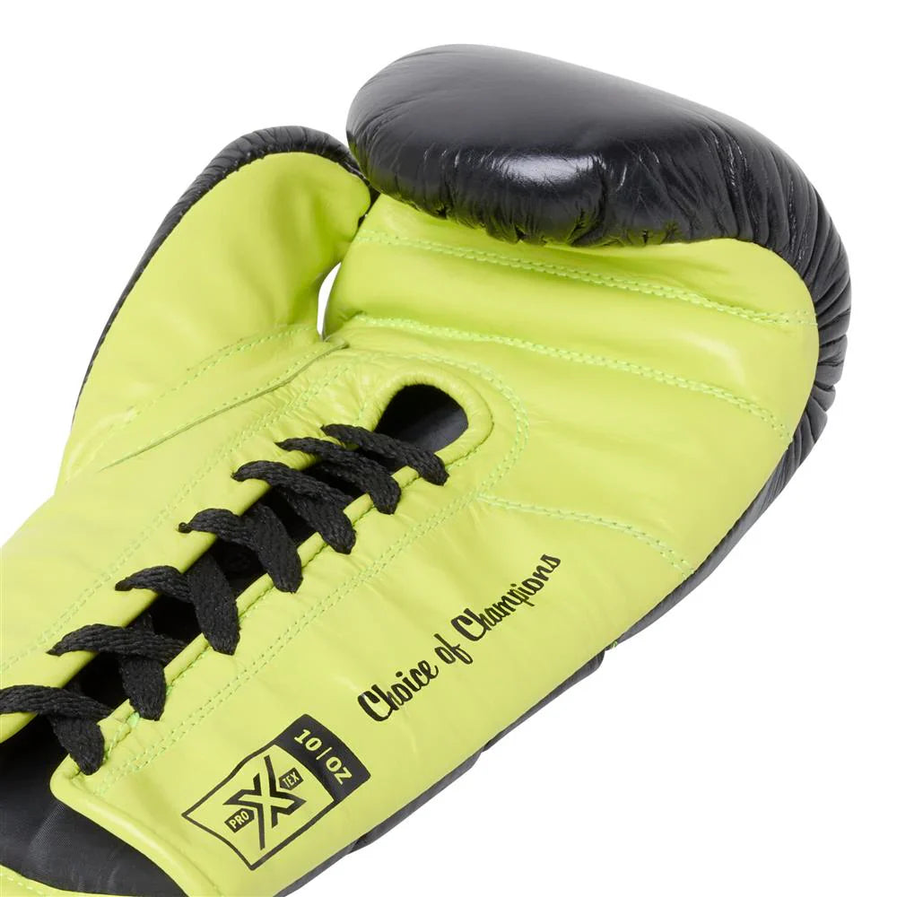 Everlast Protex Fight Gloves - Lace Up - Black/Green