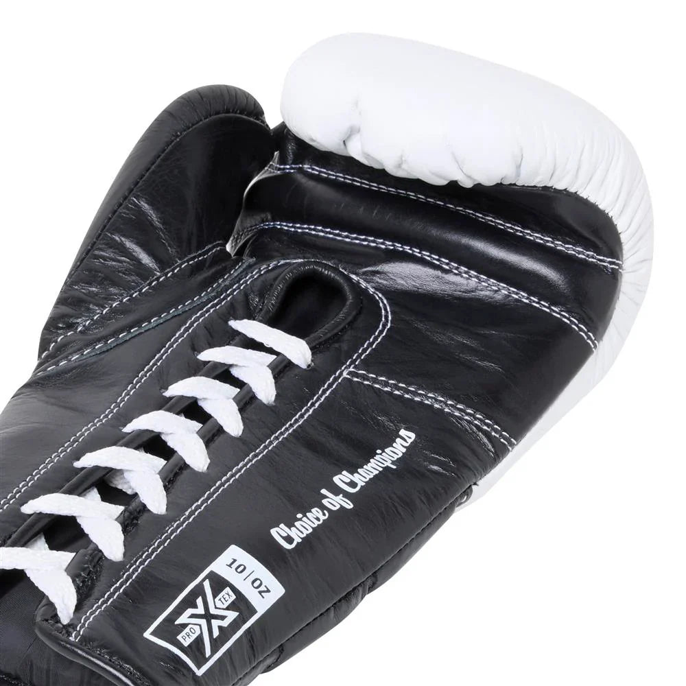 Everlast Protex Fight Gloves - Lace Up - White/Black