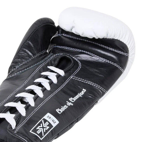 Everlast Protex Fight Gloves - Lace Up - White/Black