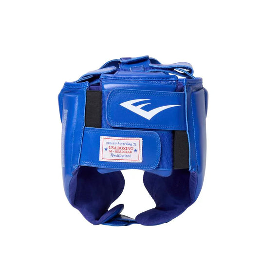 Everlast Amateur Cheek Covered Competition Head Gear - Blue