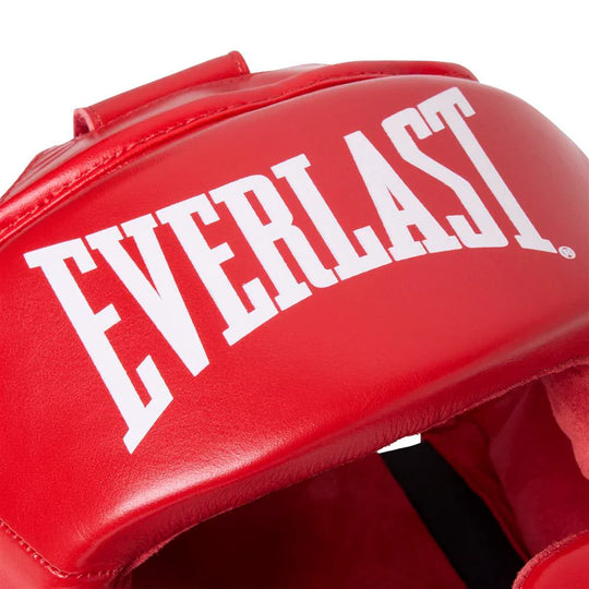 Everlast Amateur Cheek Covered Competition Head Gear - Red