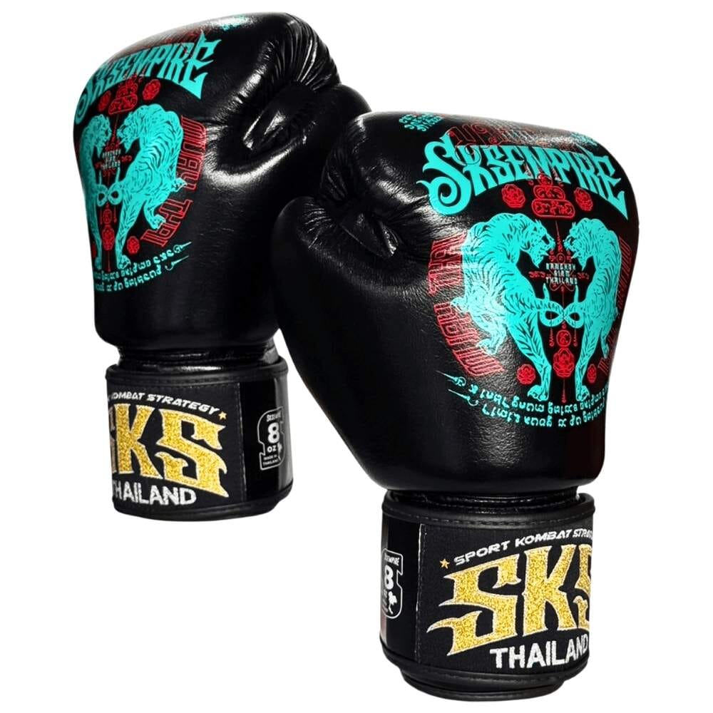 SKS Stickerbomb Muay Thai Gloves - Black