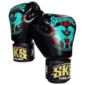 SKS Stickerbomb Muay Thai Gloves - Black