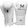 Hit N Move Horse Hair Boxing Gloves SUVARI Lace Up - White