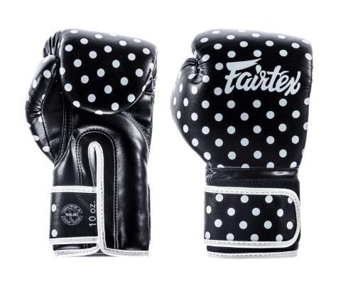 Fairtex Black Polka Dot Boxing Gloves