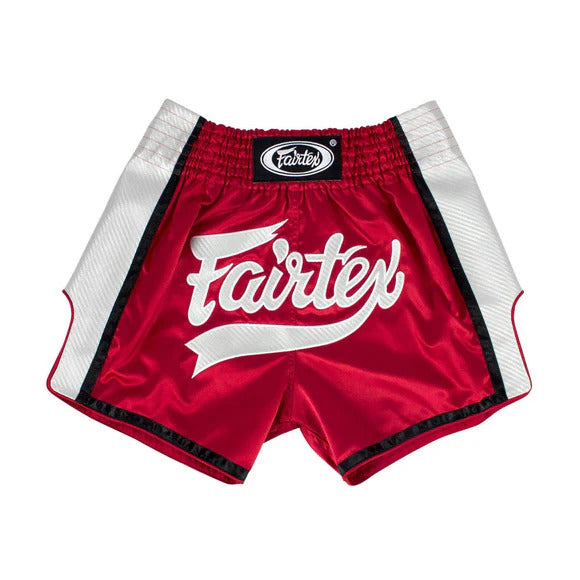 Fairtex Red White Slim Cut Muay Thai Boxing Shorts