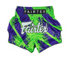 Fairtex Street King Muay Thai Shorts - Green/Purple