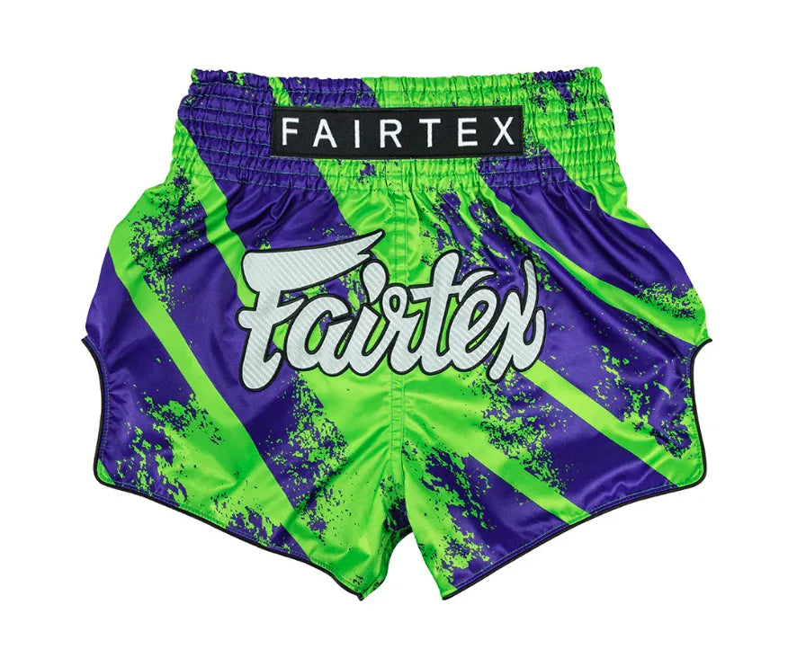 Fairtex Street King Muay Thai Shorts - Green/Purple