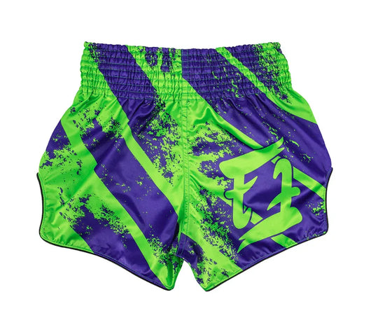 Fairtex Street King Muay Thai Shorts - Green/Purple