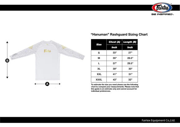 Fairtex 'Hanuman' White Rash Guard