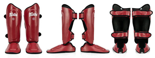 Fairtex Ultra Ergo Shin Guards - Red