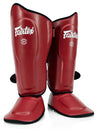 Fairtex Ultra Ergo Shin Guards - Red