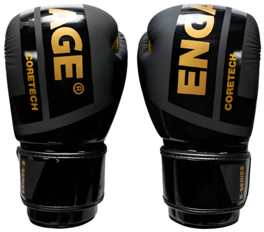Engage E-Series Boxing Gloves - Black/Gold
