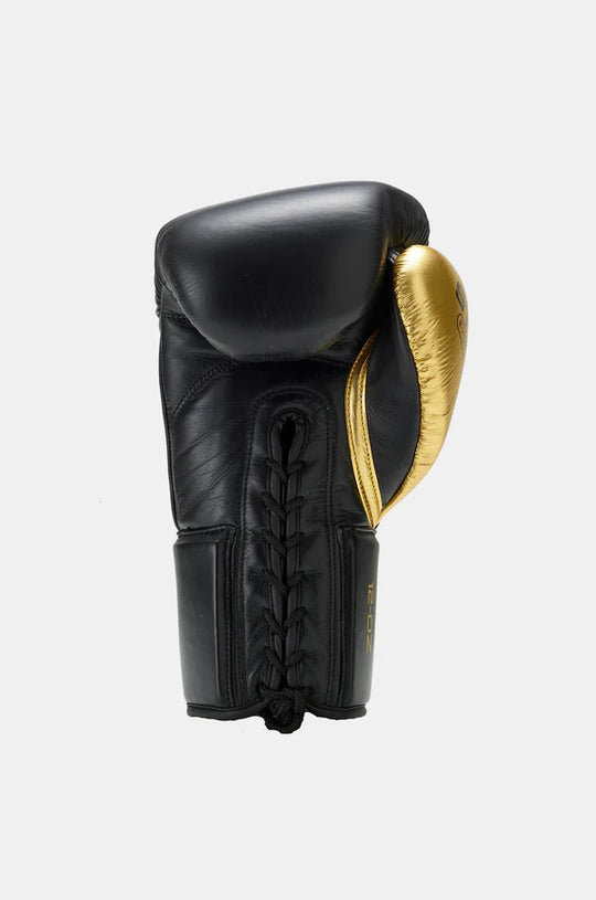 Sting Evolution Lace Up Boxing Gloves - Black/Gold