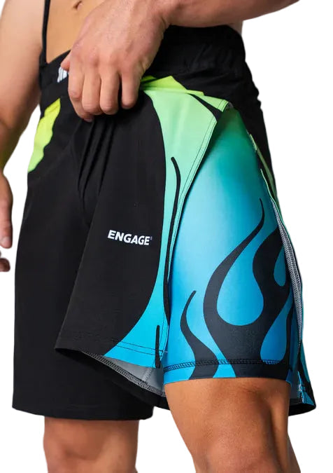 Engage Nebula 2-in-1 Gladiator Shorts - Blue