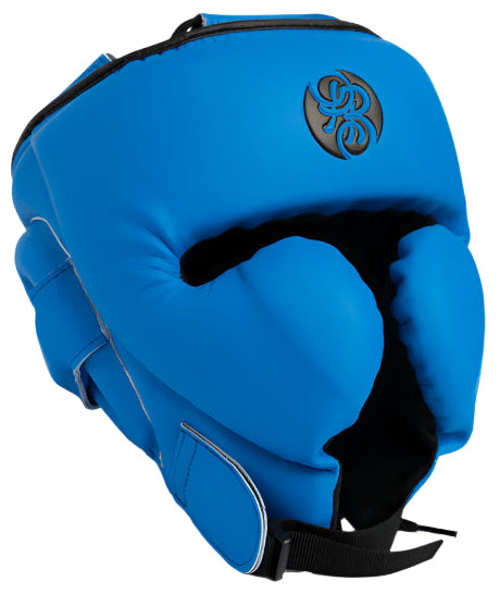 Powrbox Gladiator Headguard - Azure Blue - Matte Blue/Black