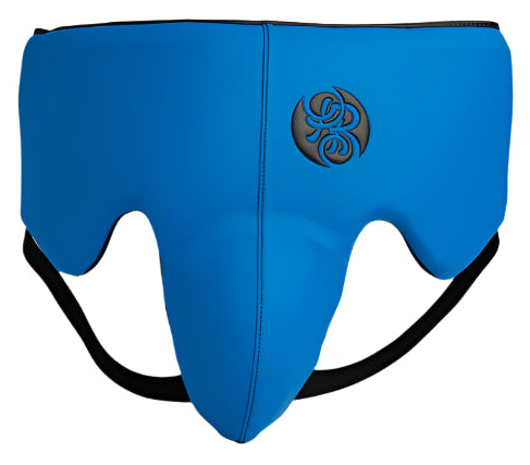 Powrbox Gladiator Hipguard Groin Protector - Azure Blue - Matte Blue/Black