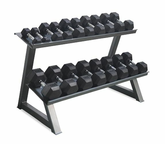 Morgan Rubber Hex Dumbbell Rack - DLX