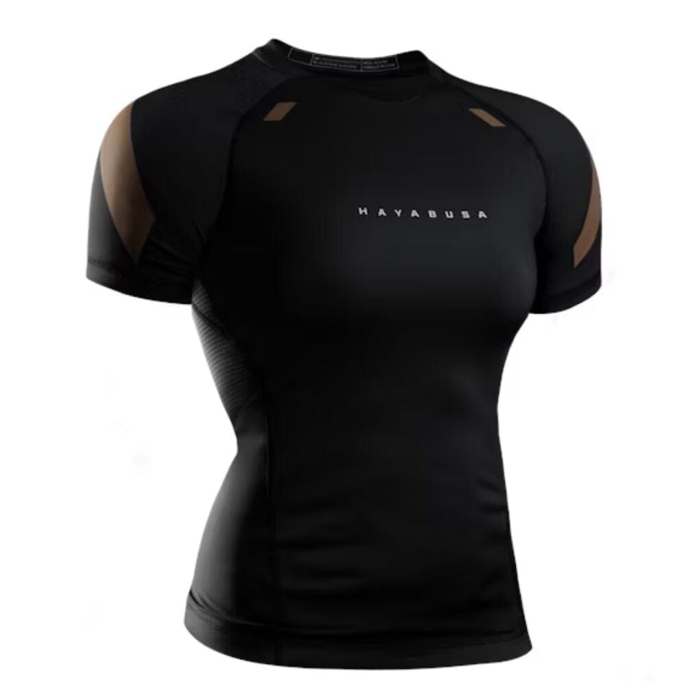 Hayabusa Womens Pro Ranked Short Sleeve Rashguard - Brown