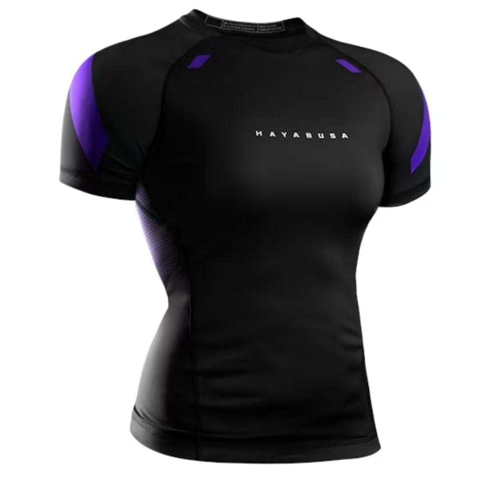 Hayabusa Womens Pro Ranked Short Sleeve Rashguard - Purple