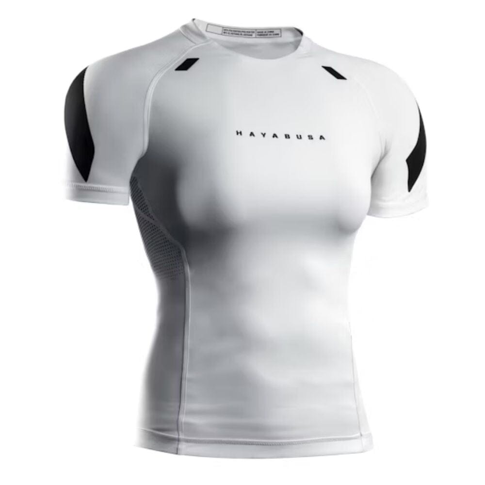 Hayabusa Womens Pro Ranked Short Sleeve Rashguard - White
