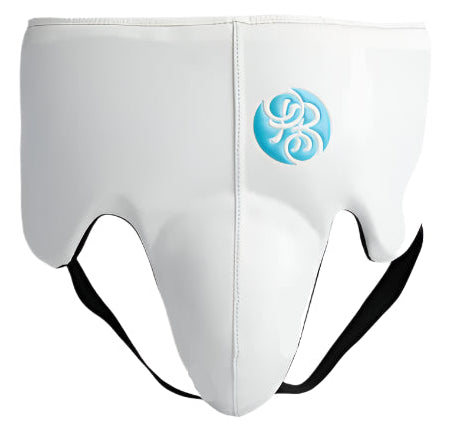 Powrbox Gladiator Hipguard Groin Protector - Iceman - Matte White/Ice Blue