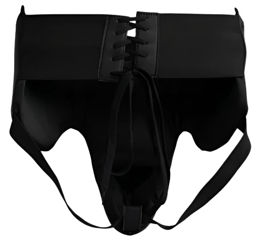 Powrbox Gladiator Hipguard Groin Protector - Shadow - Matte Black/Grey