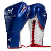 Hit N Move Pro Agility Boxing Gloves - Lace Up - Metallic Blue