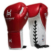 Hit N Move Pro Agility Boxing Gloves - Lace Up - Red/White