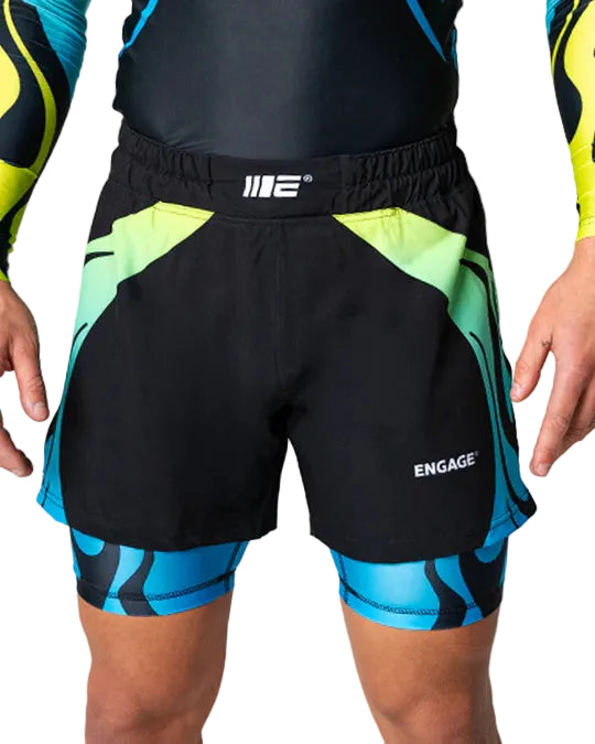 Nebula 2-in-1 Hybrid Shorts - Blue