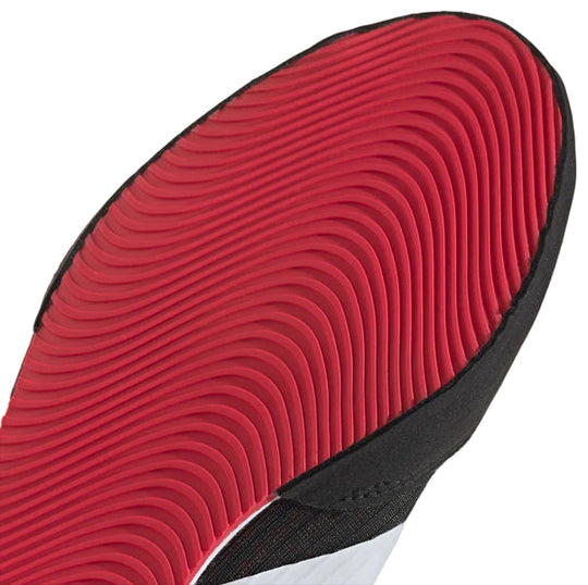 Adidas Box Hog 4 Boxing Boots - Black/White/Ruby