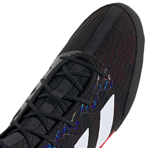 Adidas Box Hog 4 Boxing Boots - Black/White/Ruby