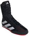 Adidas Box Hog 4 Boxing Boots - Black/White/Ruby