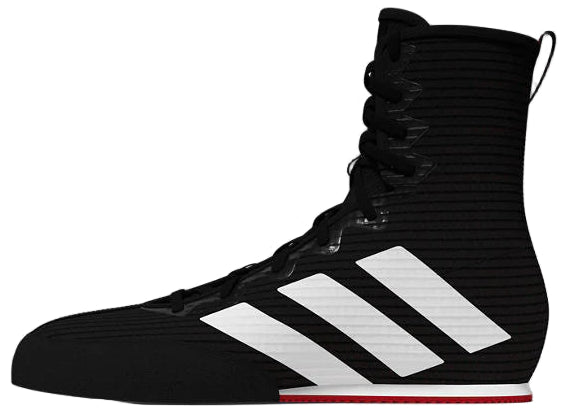 Adidas Box Hog 4 Boxing Boots - Black/White/Ruby