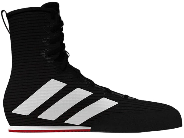 Adidas Box Hog 4 Boxing Boots - Black/White/Ruby