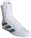 Adidas Box Hog 4 Boxing Boots - White/Green/Black