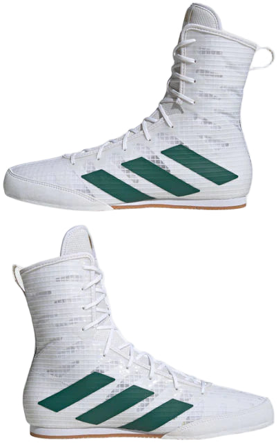 Adidas Box Hog 4 Boxing Boots - White/Green/Black