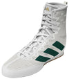 Adidas Box Hog 4 Boxing Boots - White/Green/Black
