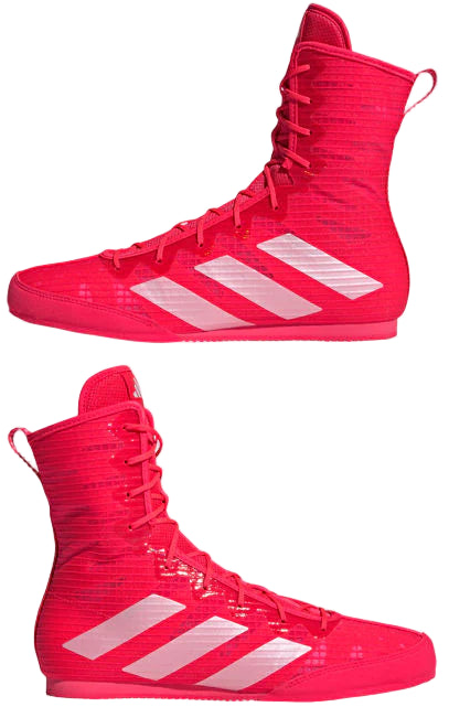 Adidas Box Hog 4 Boxing Boots - Red/Metallic/Black