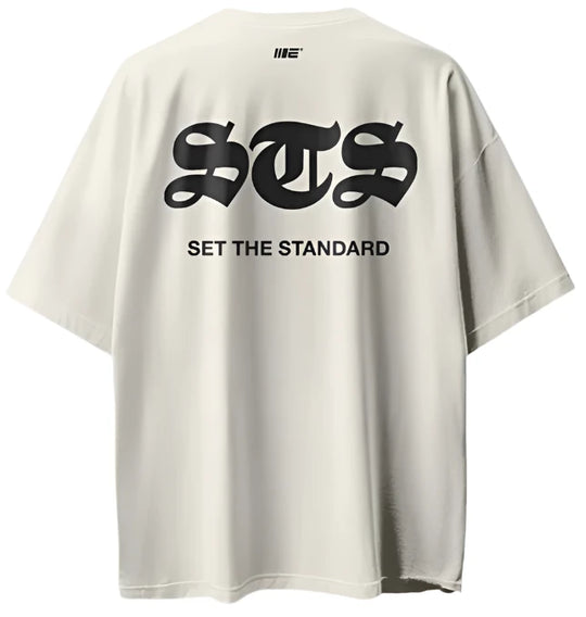 Engage Set The Standard 'STS' Oversized Training Tee - Off-White