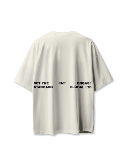 Engage Set The Standard Oversized Training Tee - Off-White