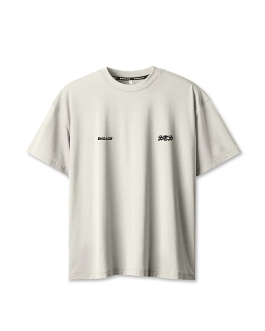 Engage Set The Standard 'STS' Oversized Training Tee - Off-White