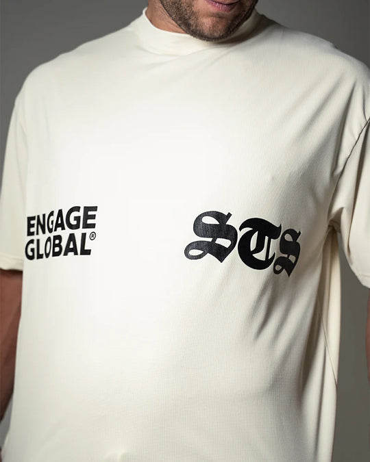 Engage Set The Standard Oversized Training Tee - Off-White