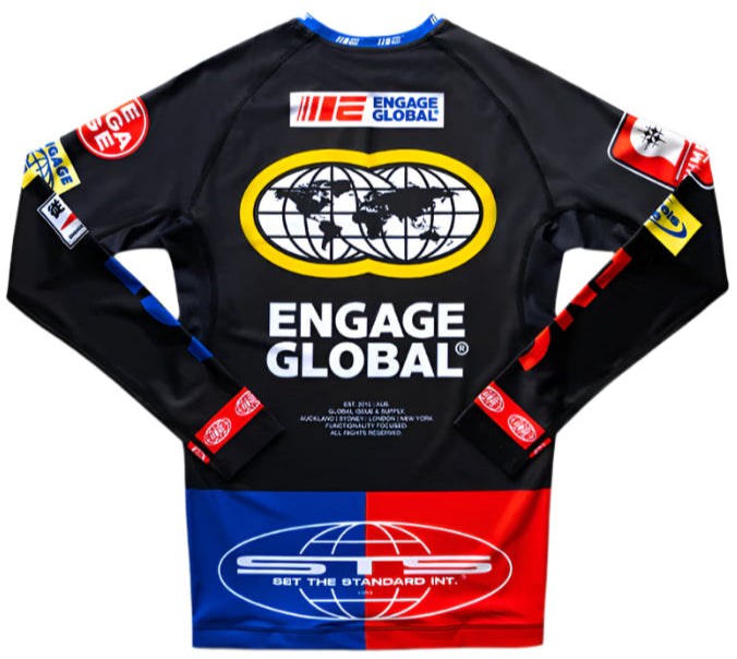 Engage Racer Long Sleeve Rash Guard - Black