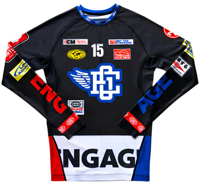 Engage Racer Long Sleeve Rash Guard - Black