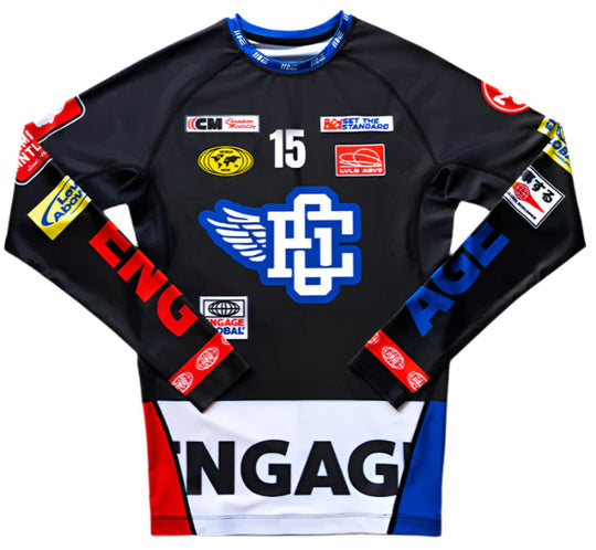Engage Racer Long Sleeve Rash Guard - Black